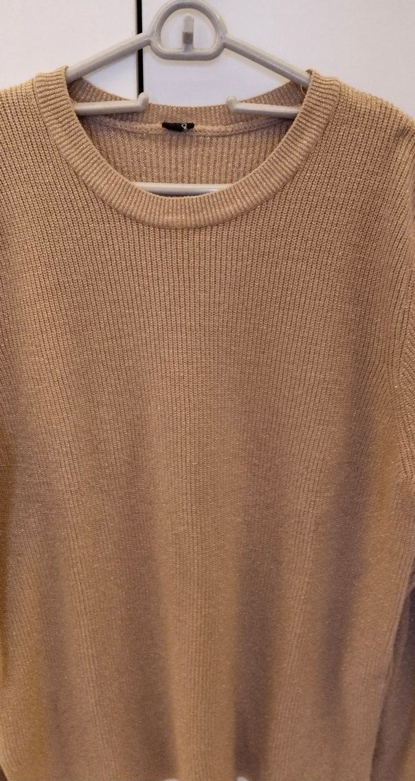 Bej Kadın Triko Kazak - Görsel 2