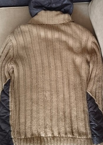 Erkek Kahverengi Örgü Hırka - Görsel 5