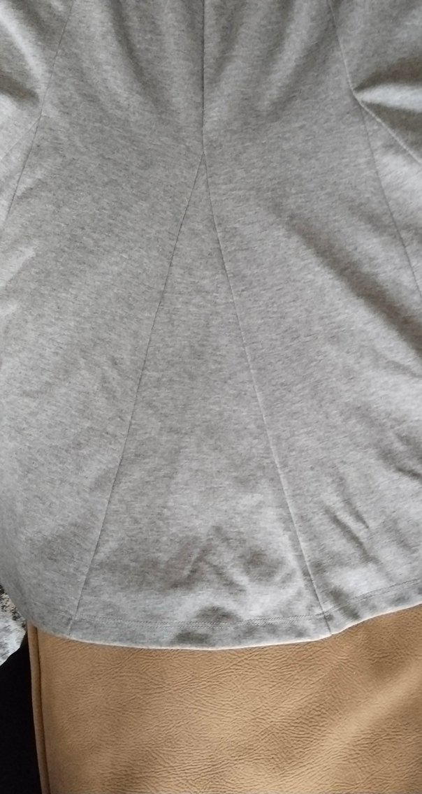 V Yakalı Gri Midi Spor Elbise - Görsel 5