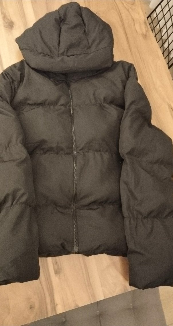 Siyah Kadın Puff Mont Yüksek Yakalı - Görsel 2