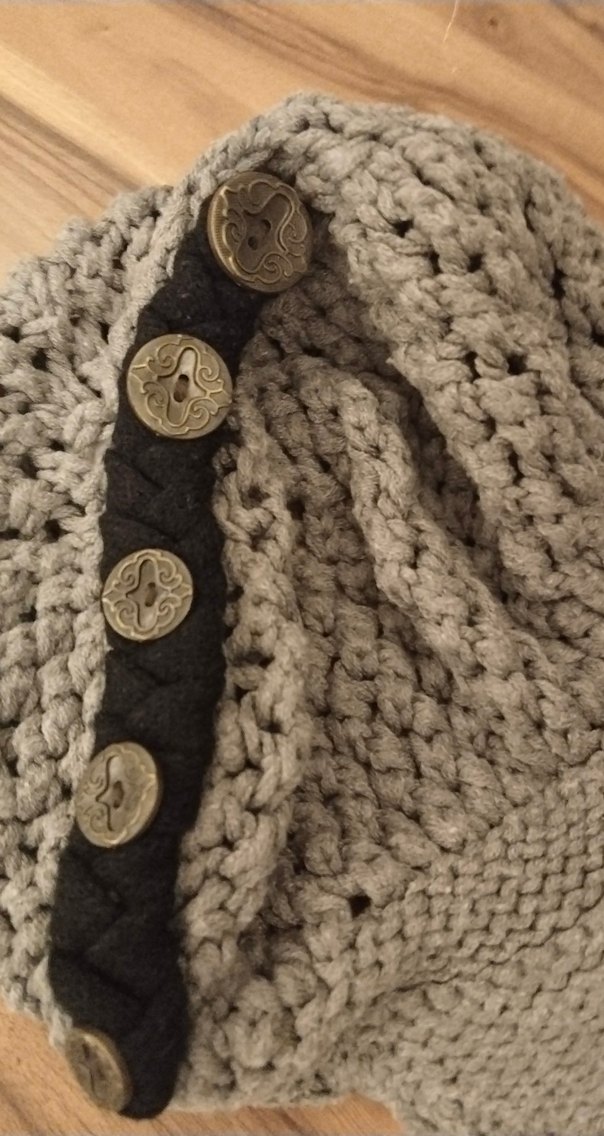 Bej Örgü Kadın Bere - Görsel 2