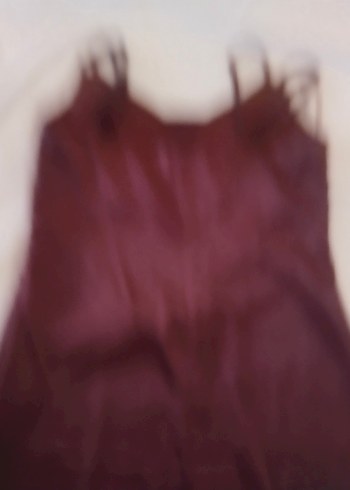 Bordo Uzun Drapeli Straplez Kadın Elbisesi - Görsel 5