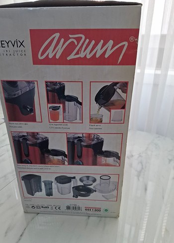 Arzum Meyvix Kırmızı Katı Meyve Sıkacağı 1000W - Görsel 2