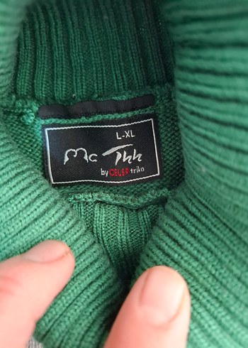 Erkek Boğazlı Çizgili Triko Kazak - Görsel 4