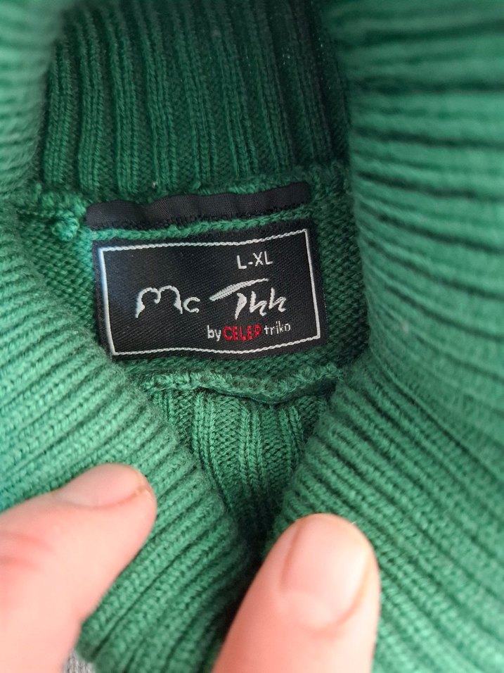 Erkek Boğazlı Çizgili Triko Kazak - Görsel 4