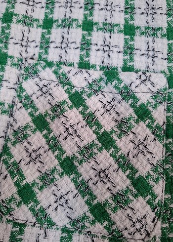 Düğmeli Yeşil Kareli Uzun Kollu Kadın Gömlek - Görsel 8