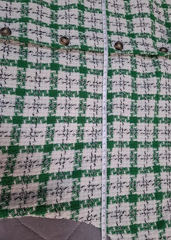 Düğmeli Yeşil Kareli Uzun Kollu Kadın Gömlek - Görsel 6