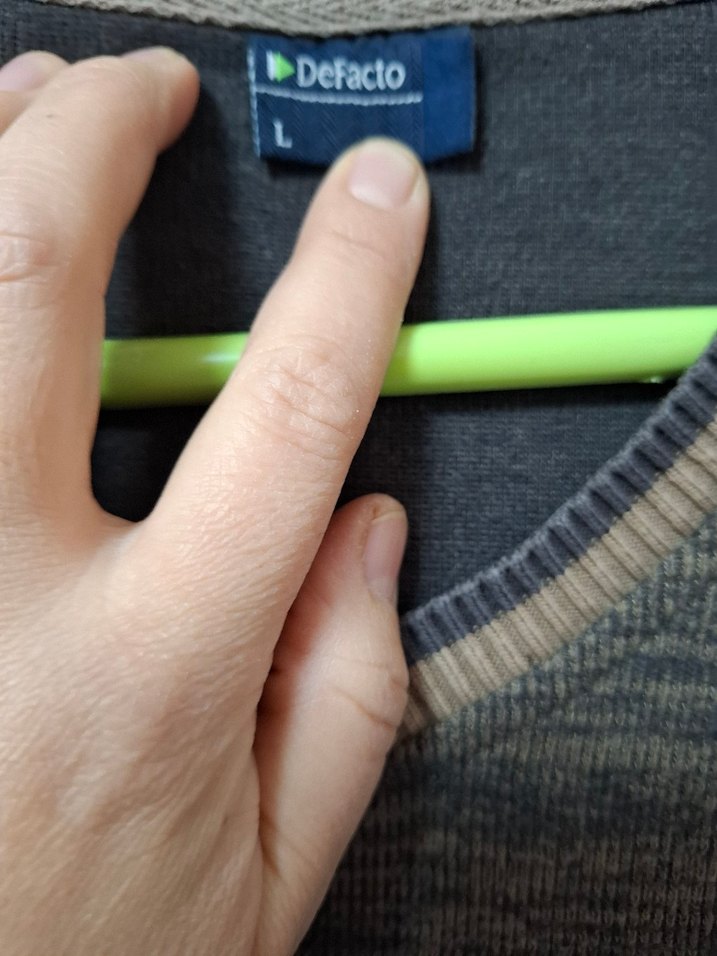 Kahverengi triko Erkek Kazak - Görsel 3