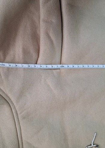 Bej Süet Kürklü Kadın Ceket - Görsel 4