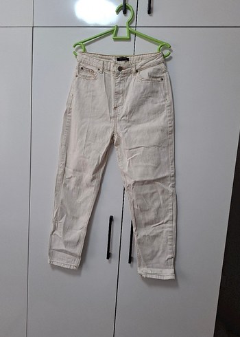 Bej Kadın kot Pantolon - Görsel 2