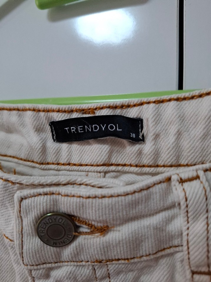 Bej Kadın kot Pantolon - Görsel 3