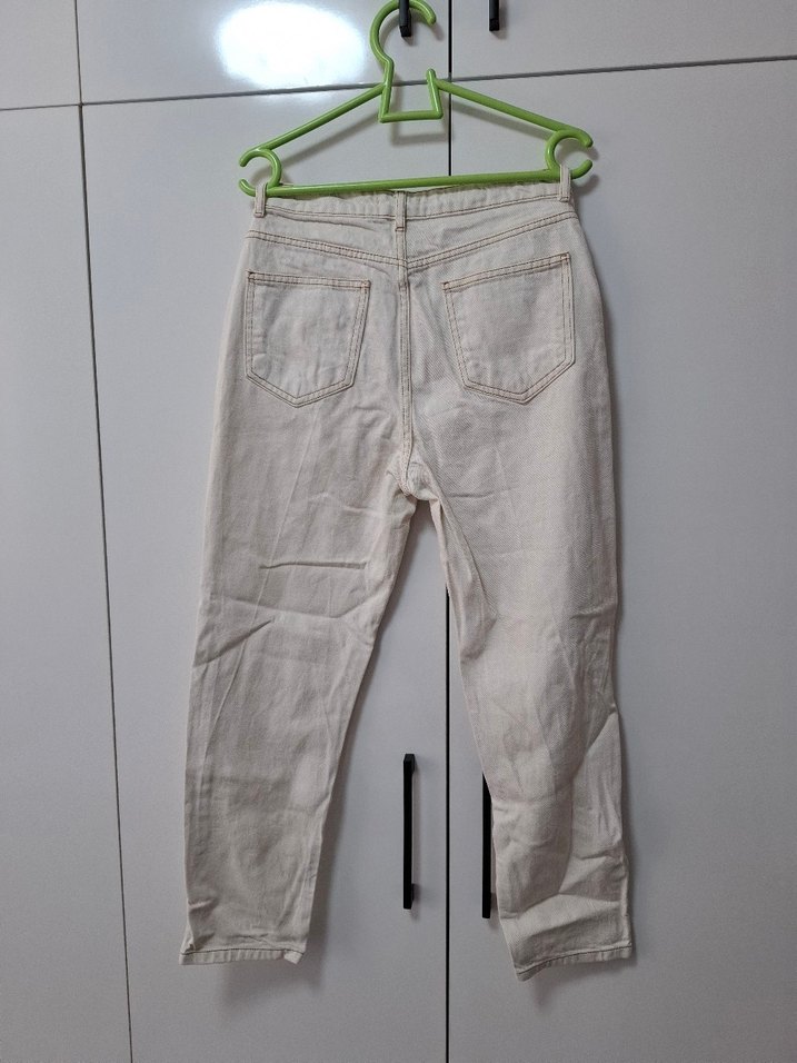 Bej Kadın kot Pantolon - Görsel 5