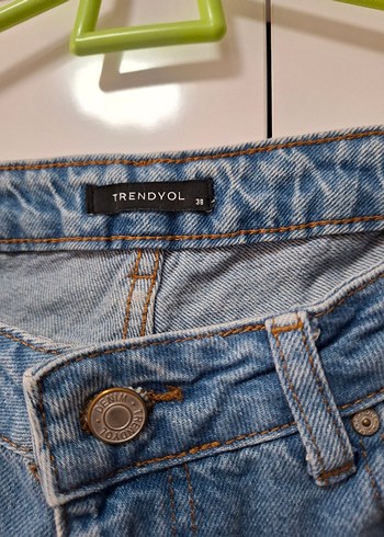 Mavi Midi Boy Rahat Kesim Kadın Kot Pantolon - Görsel 2