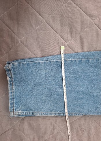 Mavi Midi Boy Rahat Kesim Kadın Kot Pantolon - Görsel 9