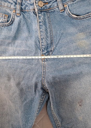 Mavi Midi Boy Rahat Kesim Kadın Kot Pantolon - Görsel 12