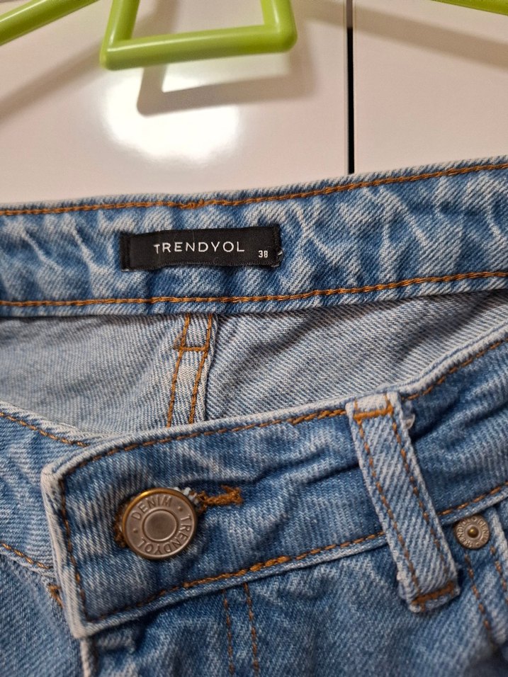 Mavi Midi Boy Rahat Kesim Kadın Kot Pantolon - Görsel 2