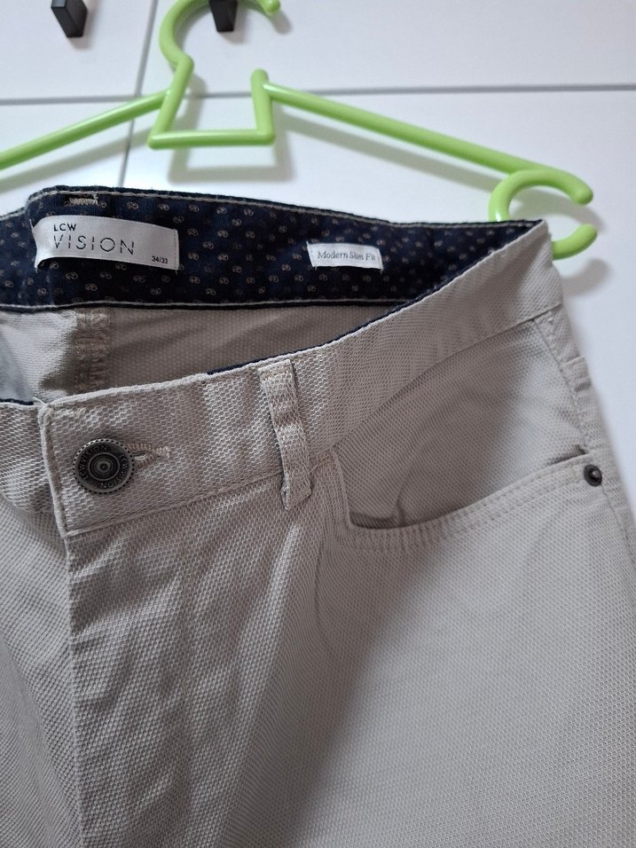 Bej Regular Fit Erkek Kemerli Pantolon - Görsel 3