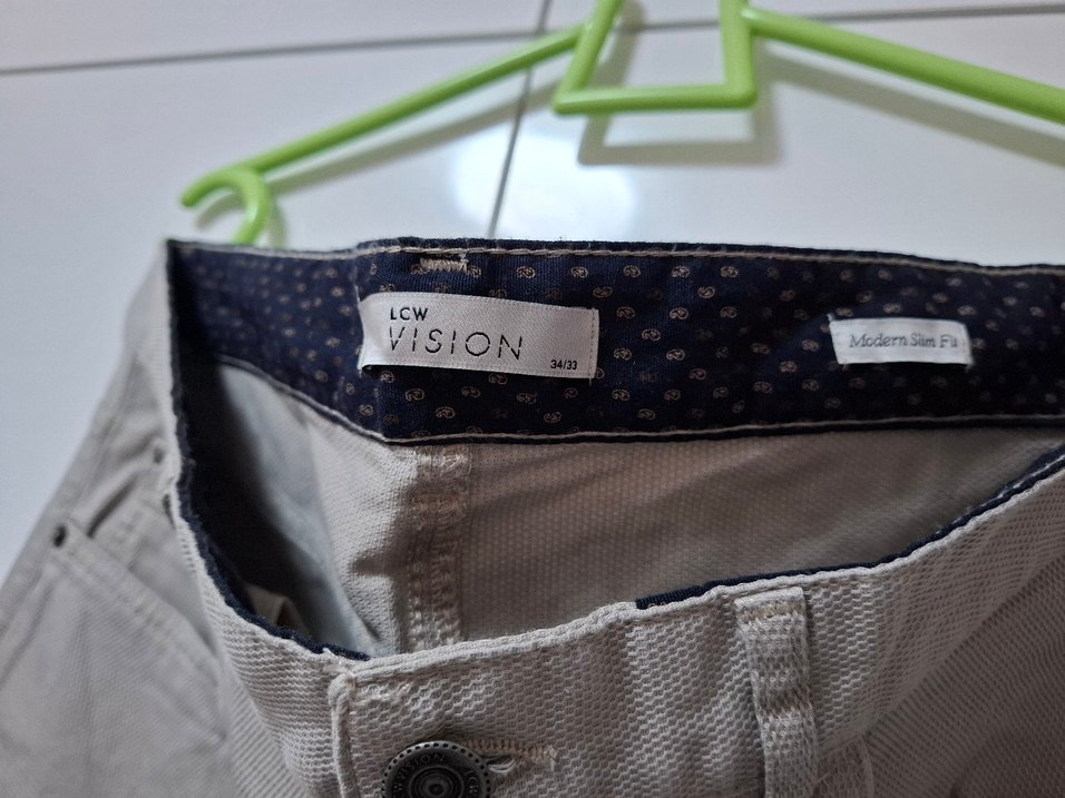 Bej Regular Fit Erkek Kemerli Pantolon - Görsel 2