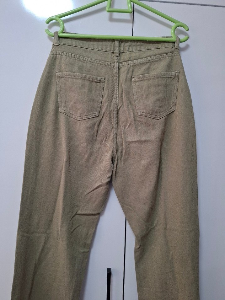 Açık haki yeşil Kadın  kot Pantolon - Görsel 3