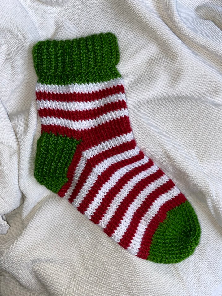 Çizgili Yeşil patik - Görsel 3