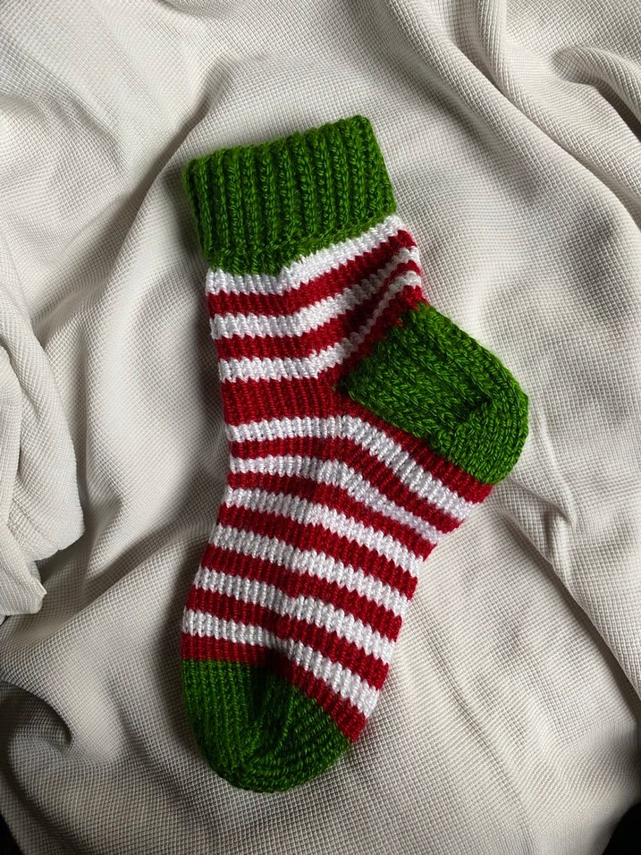 Çizgili Yeşil patik - Görsel 2