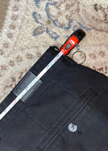 Düğmeli Siyah Erkek Denim Pantolon - Görsel 4