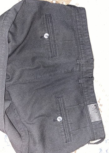 Düğmeli Siyah Erkek Denim Pantolon - Görsel 3