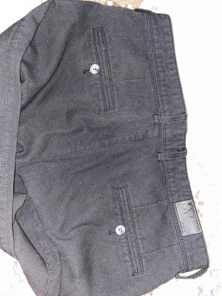 Düğmeli Siyah Erkek Denim Pantolon - Görsel 3