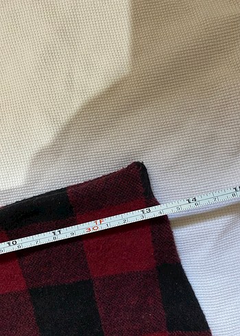 Kırmızı Siyah Kareli Midi Triko Etek - Görsel 5