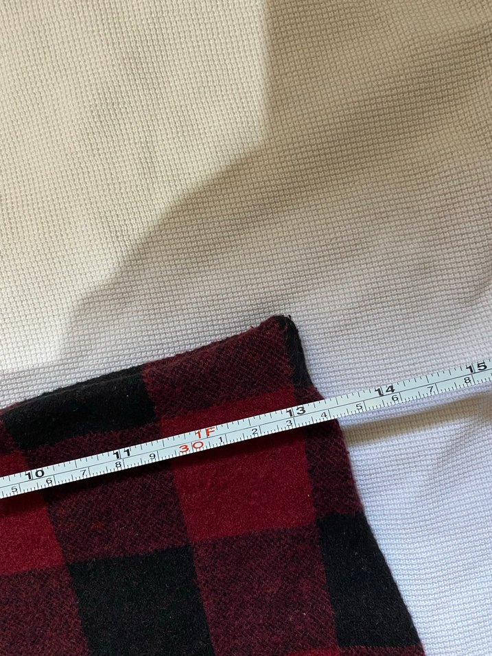 Kırmızı Siyah Kareli Midi Triko Etek - Görsel 5