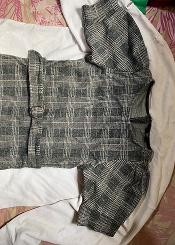 Gri Kemerli Midi Kadın Elbise - Görsel 2