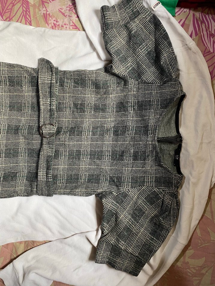 Gri Kemerli Midi Kadın Elbise - Görsel 2