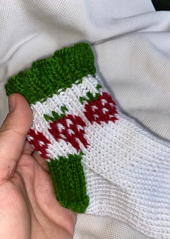 Nakışlı Beyaz Kız Çorabı - Görsel 3