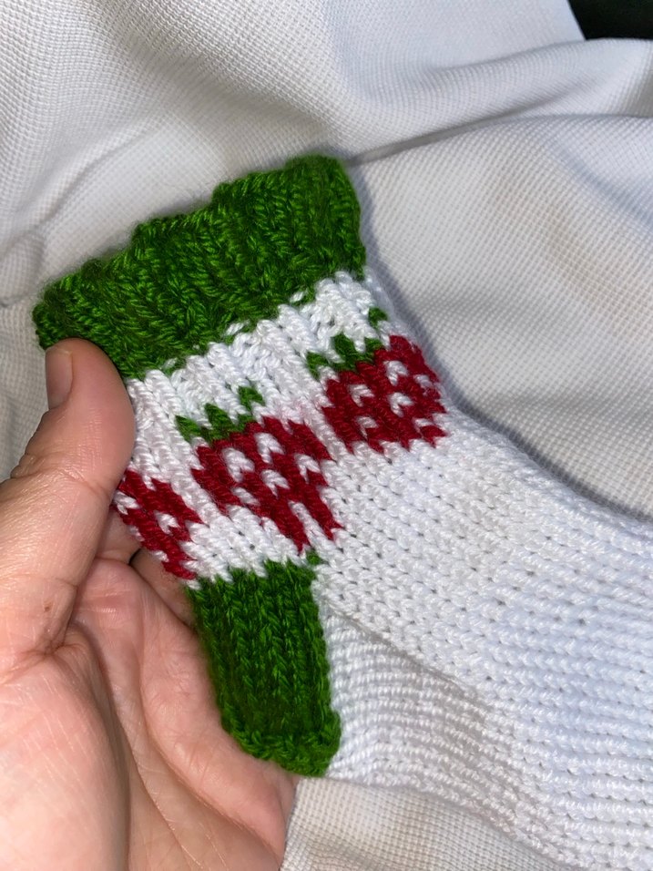 Nakışlı Beyaz Kız Çorabı - Görsel 3