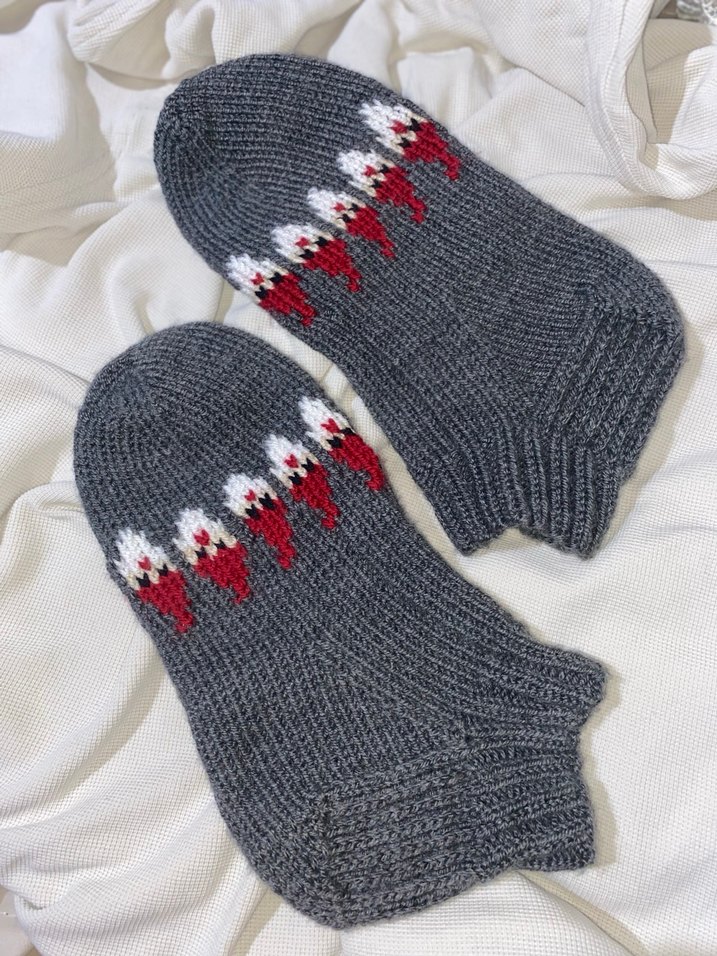 Örgü patik çorap - Görsel 3