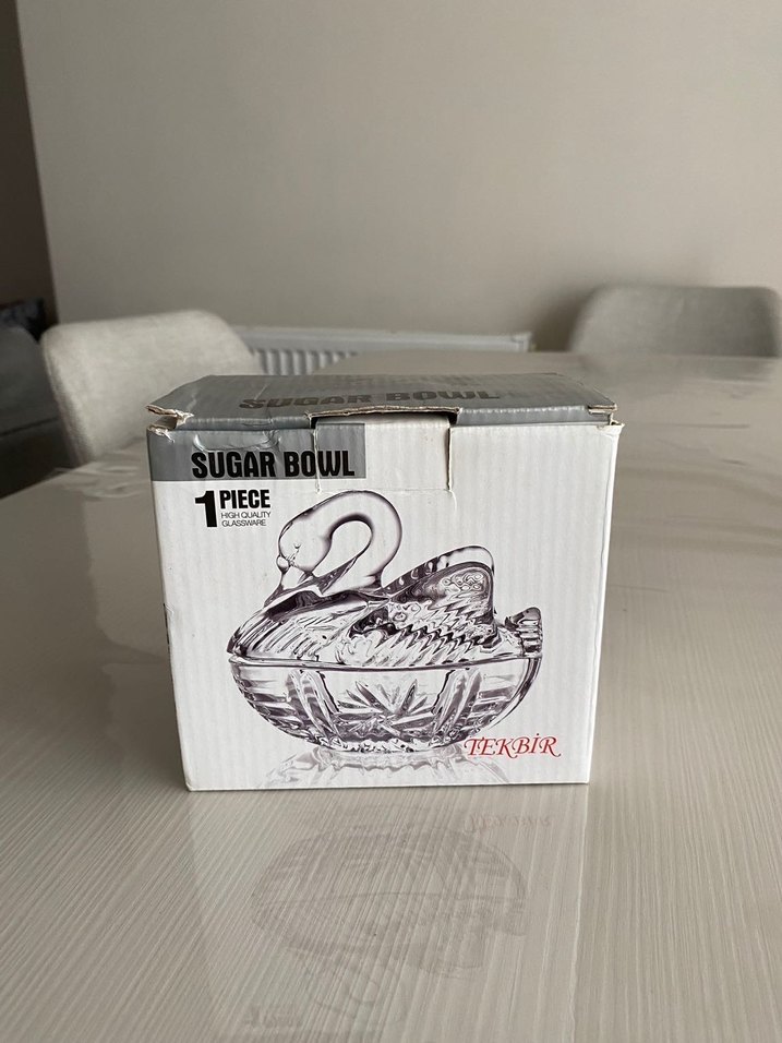 Beyaz Yılan Desenli Kuğu Şekilli Tabak - Görsel 3