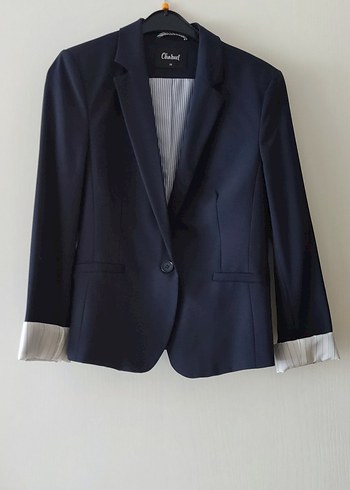 Chanel Lacivert Tek Dugmeli Blazer Ceket