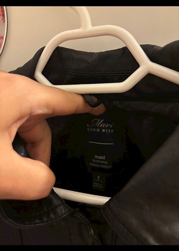 Düğmeli Siyah Deri Kadın Ceket - Görsel 3