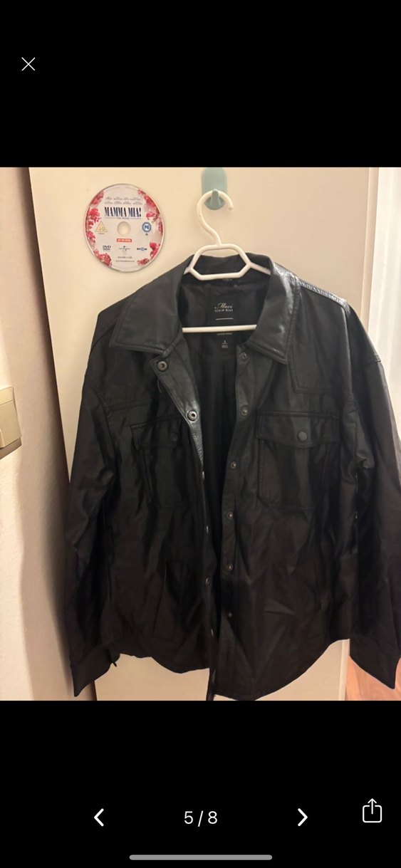 Düğmeli Siyah Deri Kadın Ceket - Görsel 4