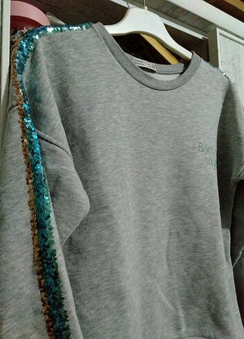 10 Yaş Beden gri Renk LCWAİKİKİ kız çocuk sweatshirt