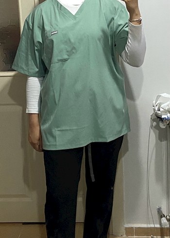 l Beden yeşil Renk SWAN L Y O N - Limon Yeşili Kadın Üst Üniforma (OVERSİZE) scrubs