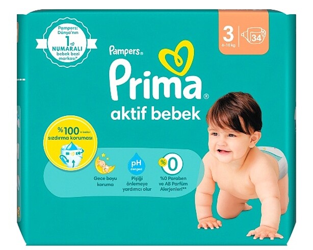 Prima 3 Beden Bebek Bezi