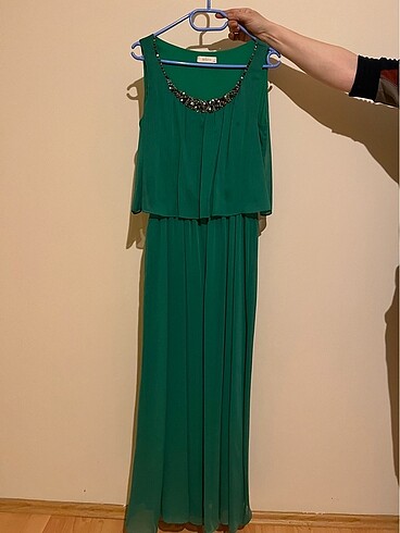 Yeşil uzun elbise