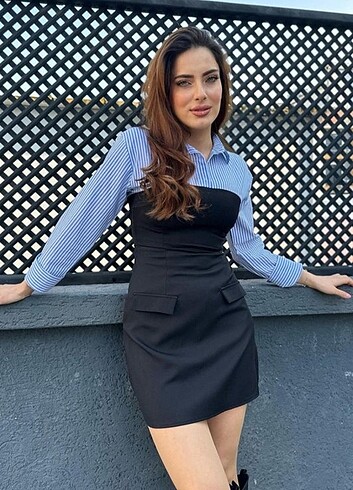 Gömlek yaka elbise 