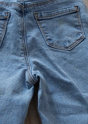 6 Yaş Beden mavi Renk Mavi Denim ispanyol paça Jean