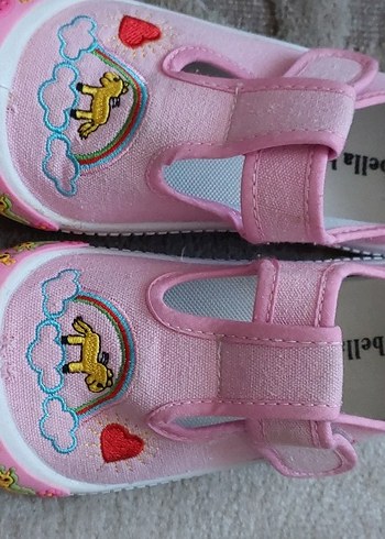 Pembe Nakışlı İlk Adım Ayakkabısı