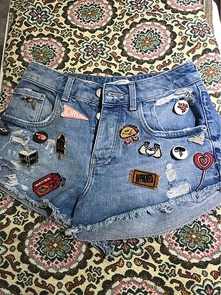 Zara Patch Kot Şort
