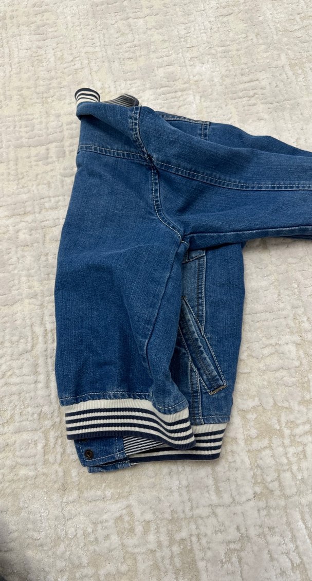 Erkek Çocuk Düğmeli Kot Ceket - Görsel 3