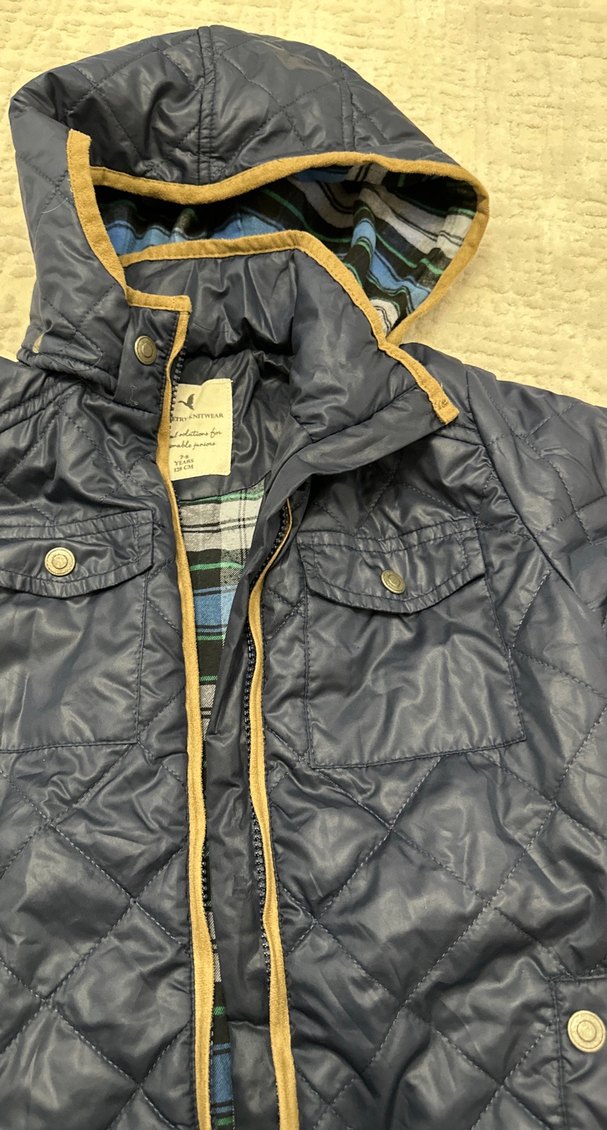 Erkek Çocuk Lacivert Kapüşonlu Mont - Görsel 3