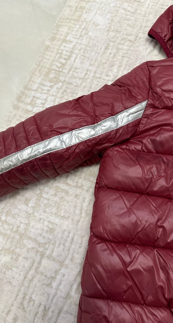 Bordo Kapüşonlu Erkek Çocuk Mont - Görsel 5